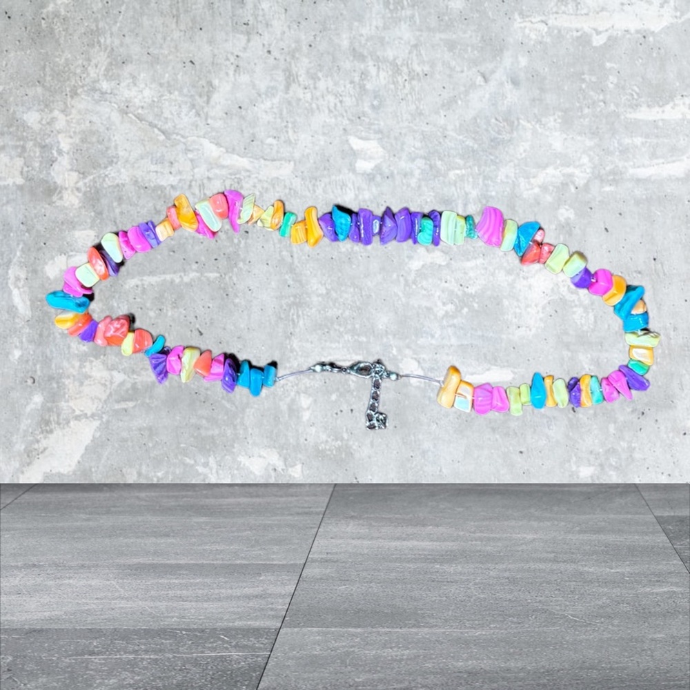 Multi-Color Assorted Gemstone Endless Strand Chip… - image 2